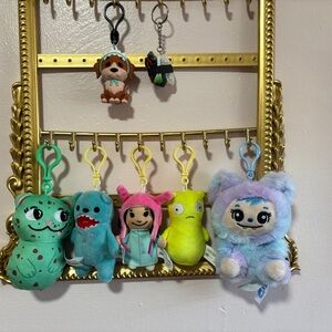 Lot of 7 assorted bag charms and keychains